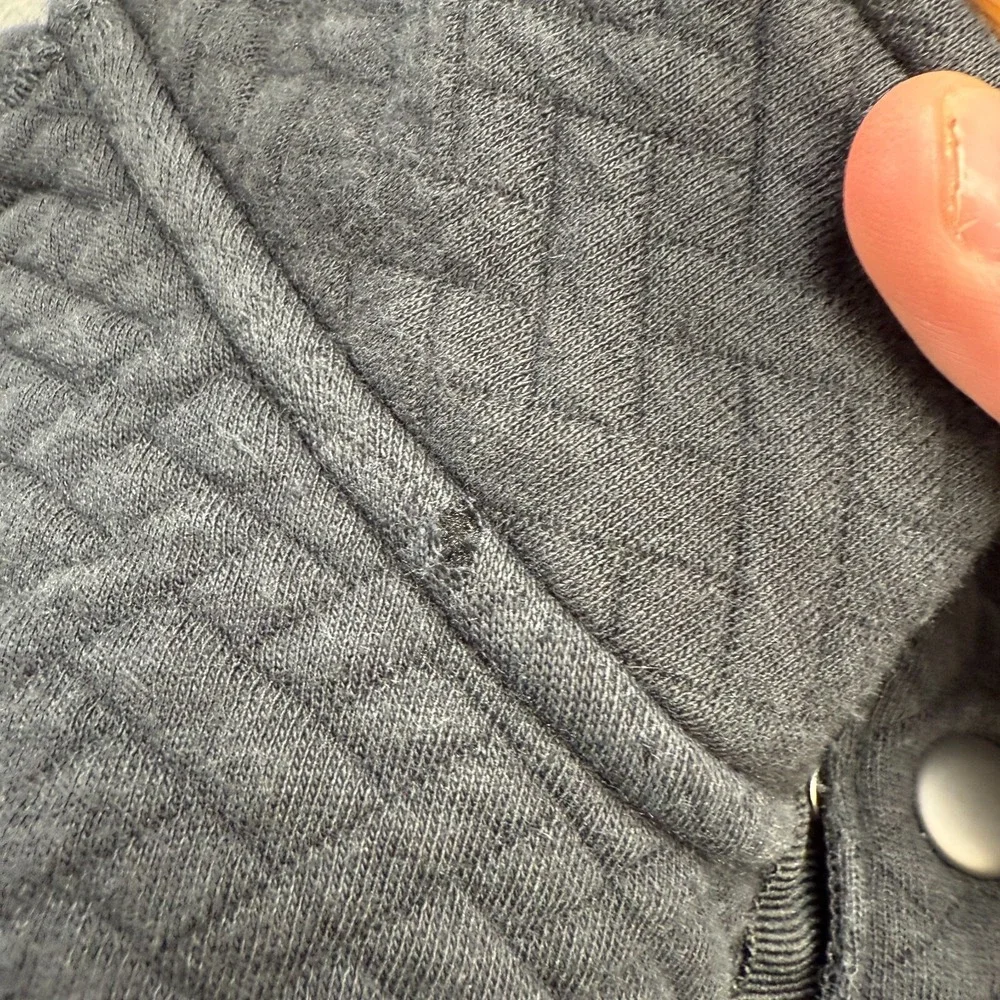 Rhone Sweater Mens‎ 2XL Faded Charcoal Black Weekender Quilted 1/4 Snap Pullover